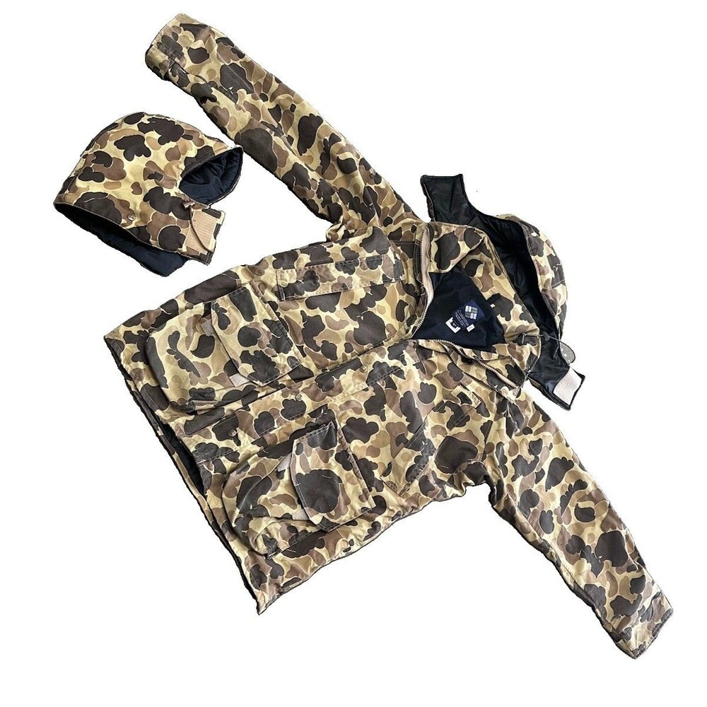 Vintage Columbia 50th Anniversary Limited Edition Duck Camo Hunting Parka S